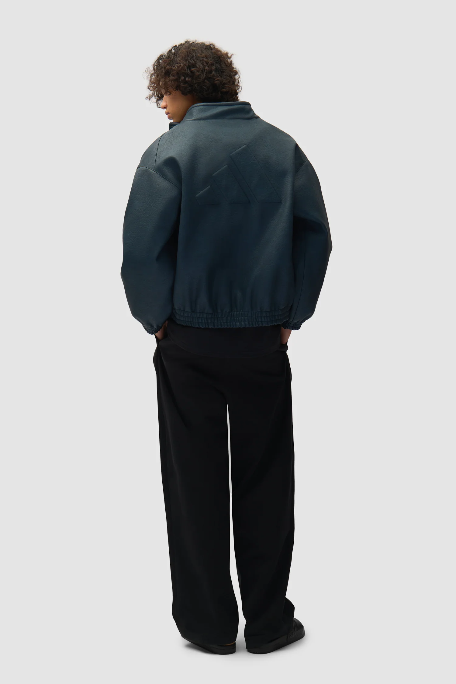 Arte for adidas Faux Leather Jacket - Navy - Image 6