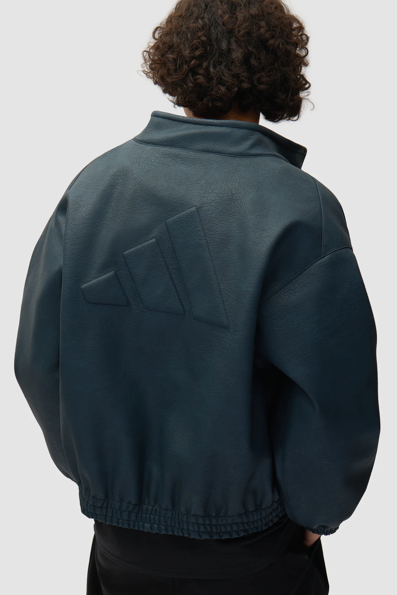 Arte for adidas Faux Leather Jacket - Navy - Image 8