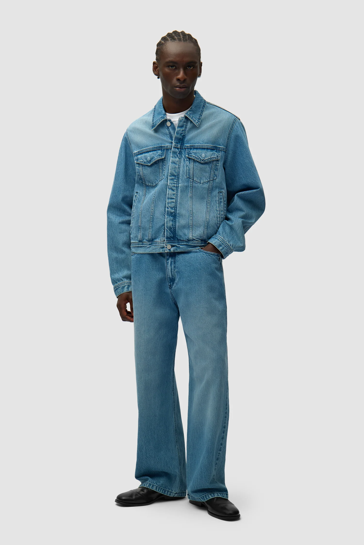 Circle Logo Jeans Jacket - Denim Bleach - Image 4