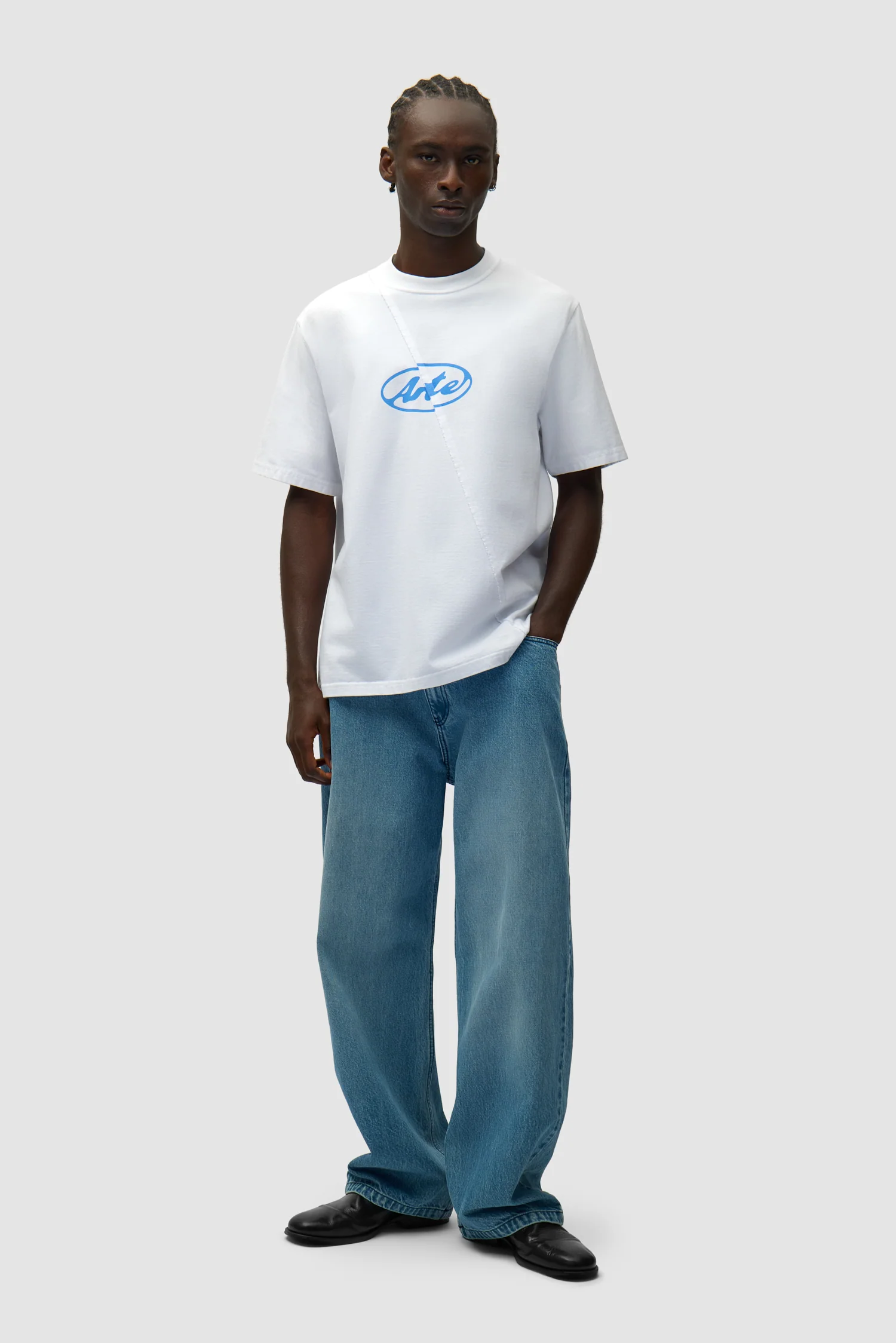 Circle Logo Pocket Pants - Denim Bleach - Image 5