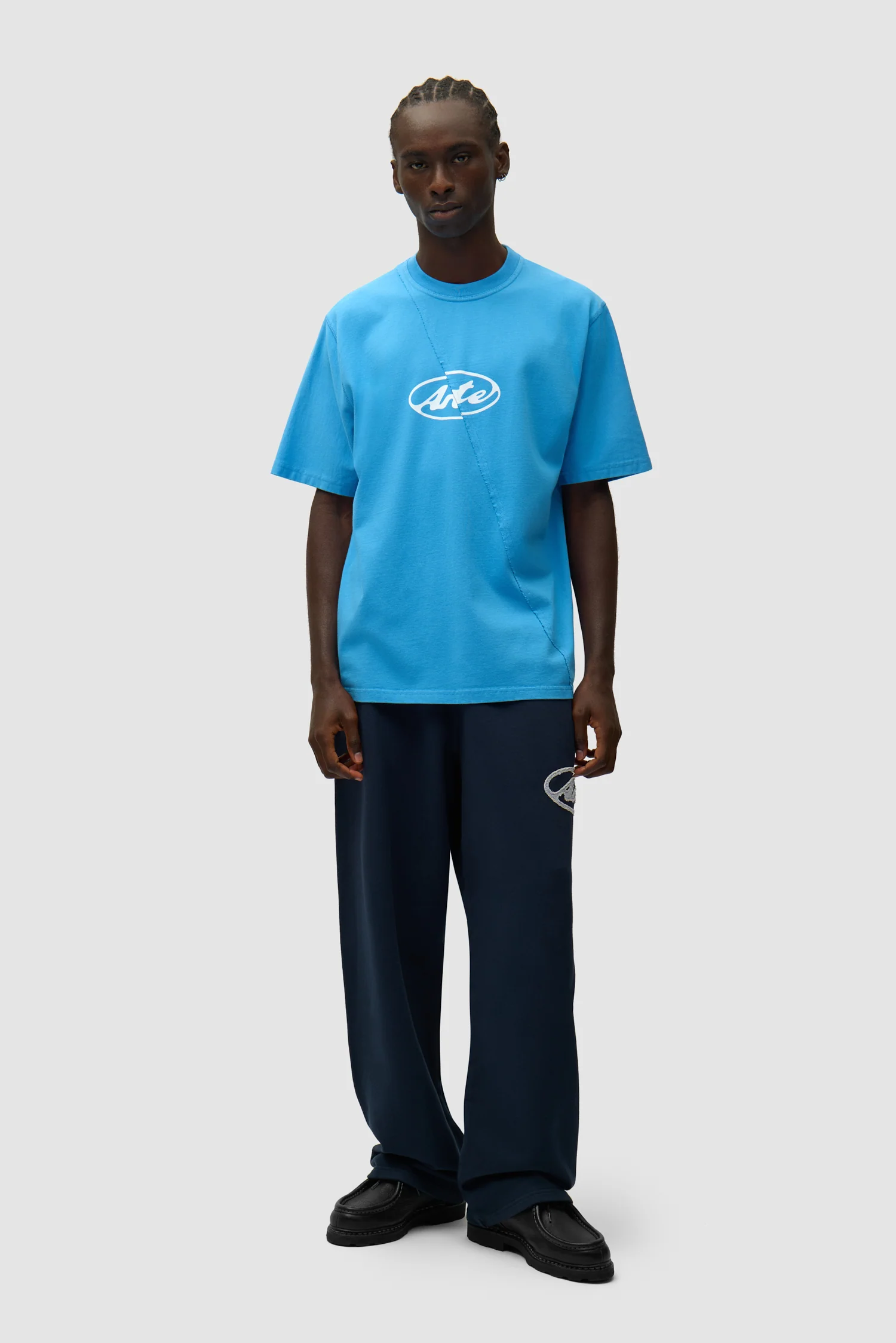 Circle Patch Logo Sweatpants - Navy - Image 5