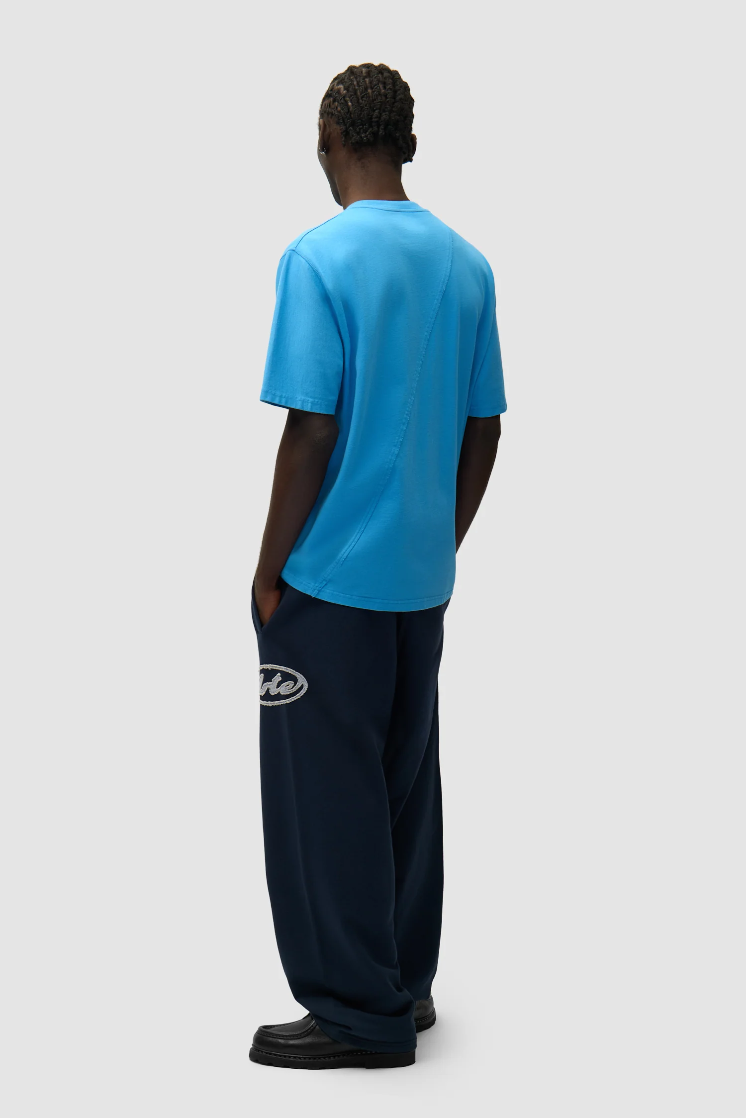 Circle Patch Logo Sweatpants - Navy - Image 7