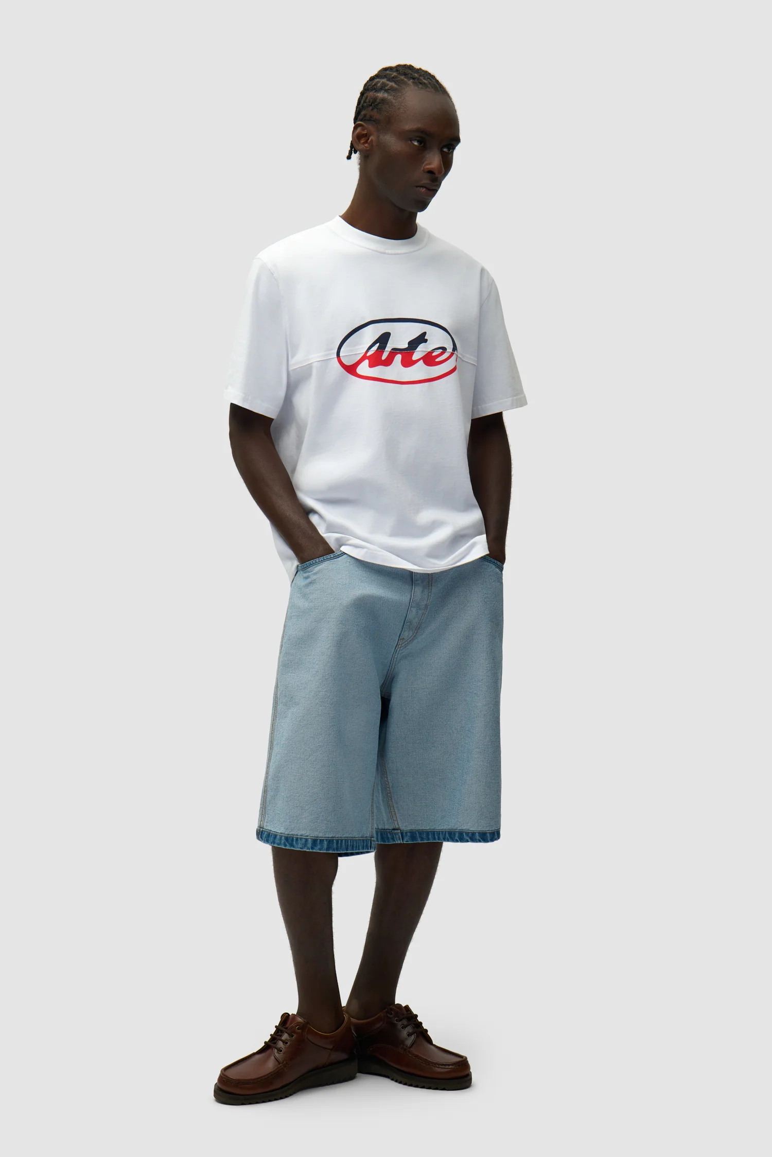 Denim Inside/Out Shorts - Denim Bleach - Image 8