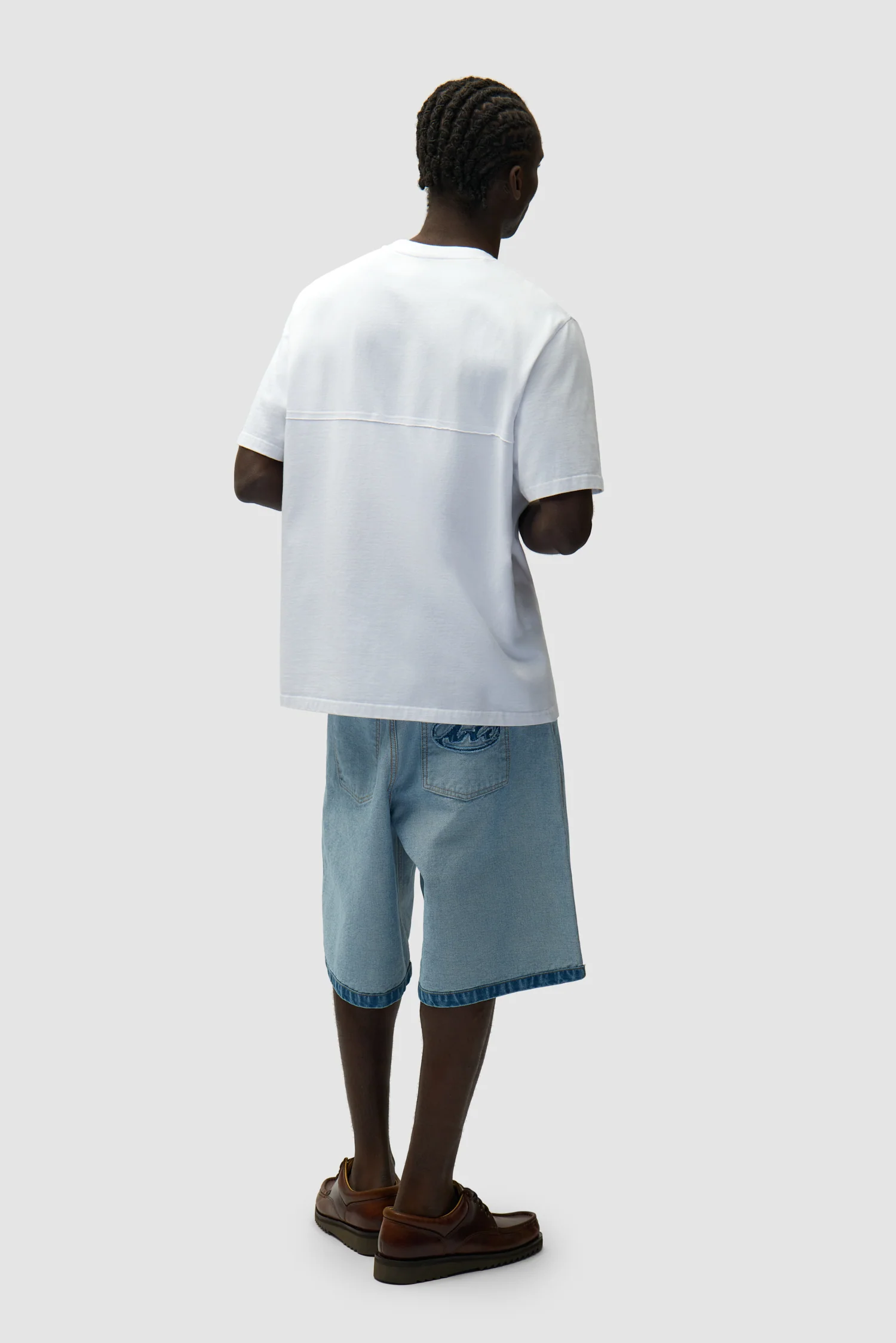 Denim Inside/Out Shorts - Denim Bleach - Image 9