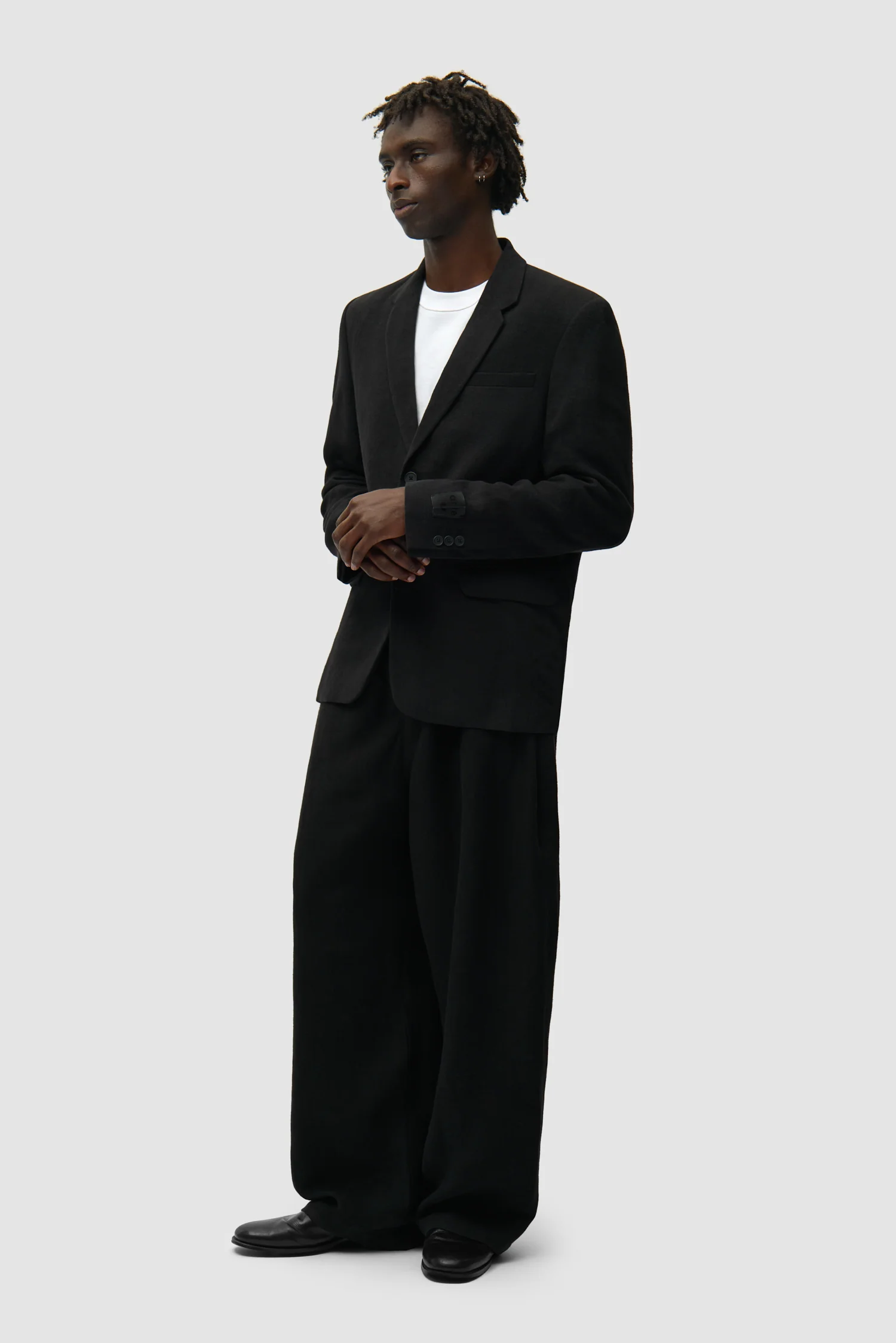 Linen Suit Pants - Black - Image 6