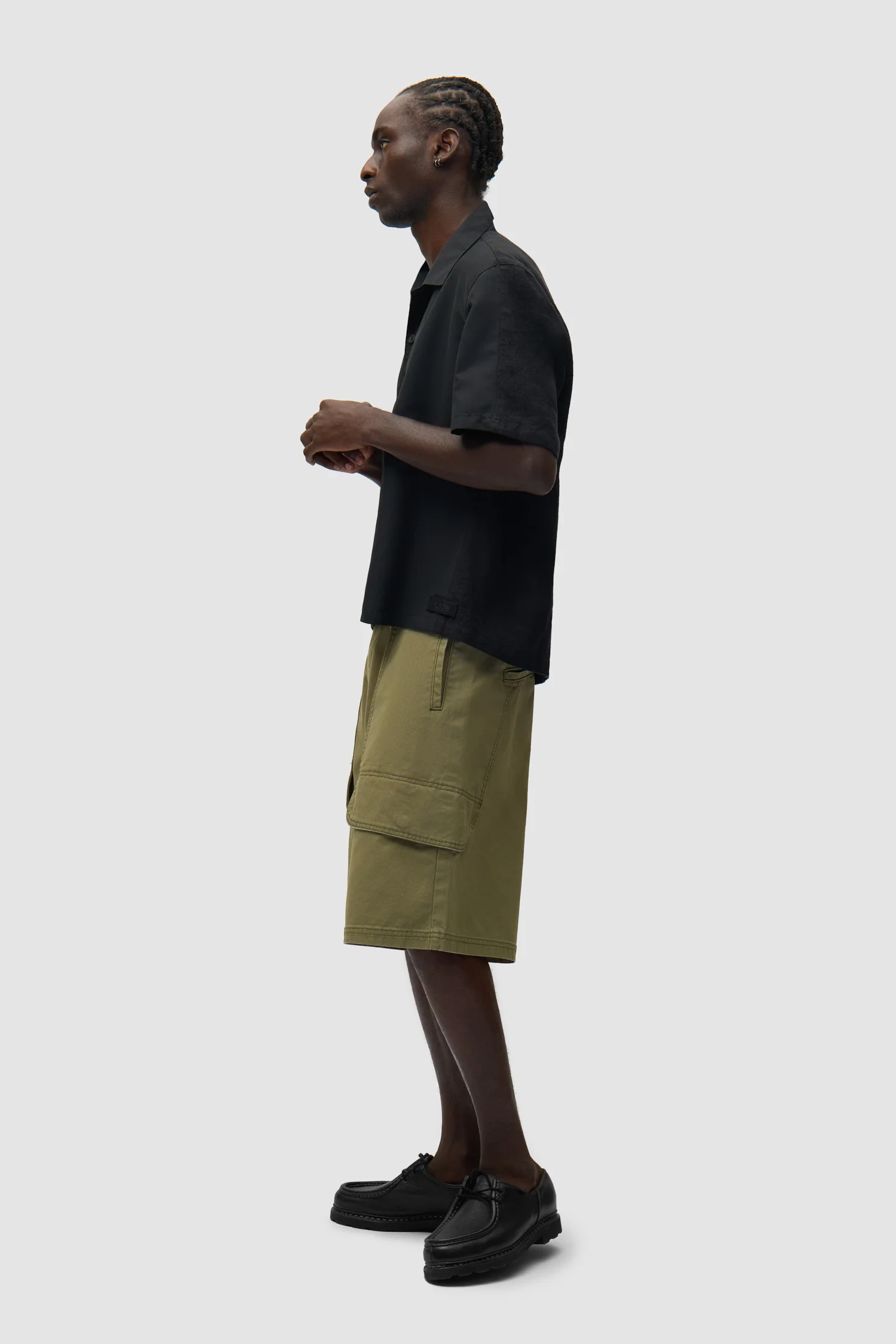 Nylon Linen Shirt - Black - Image 5