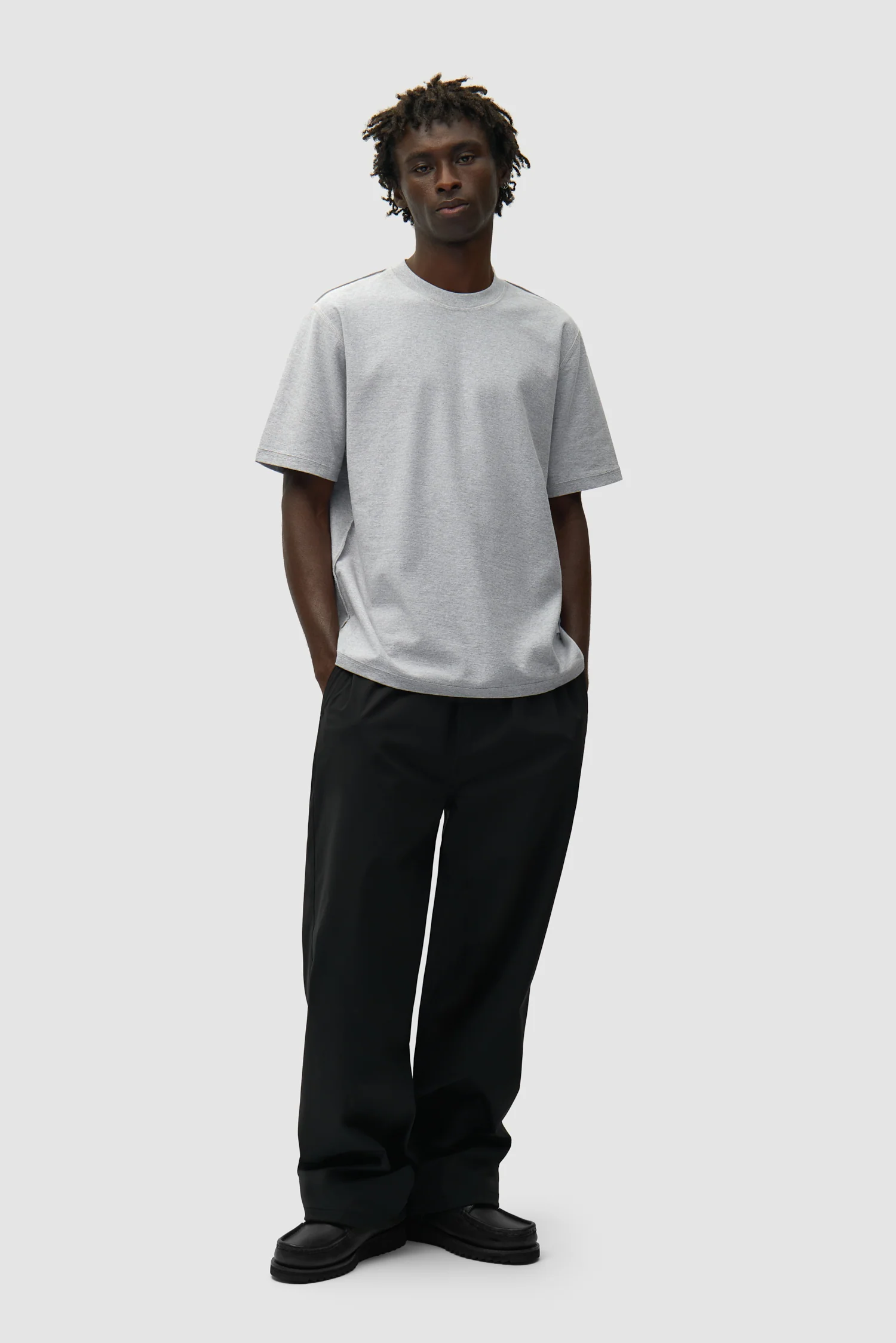 Reversible label T-shirt - Grey - Image 4