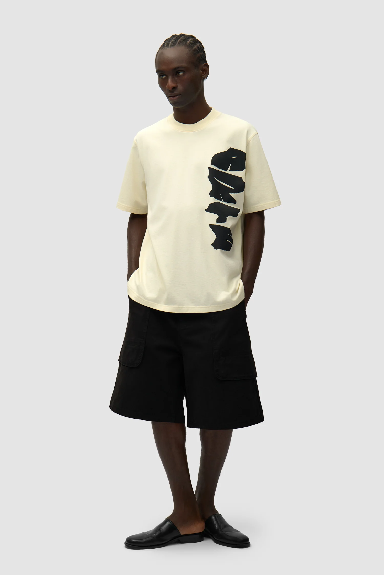 Side Logo T-shirt - Cream - Image 4