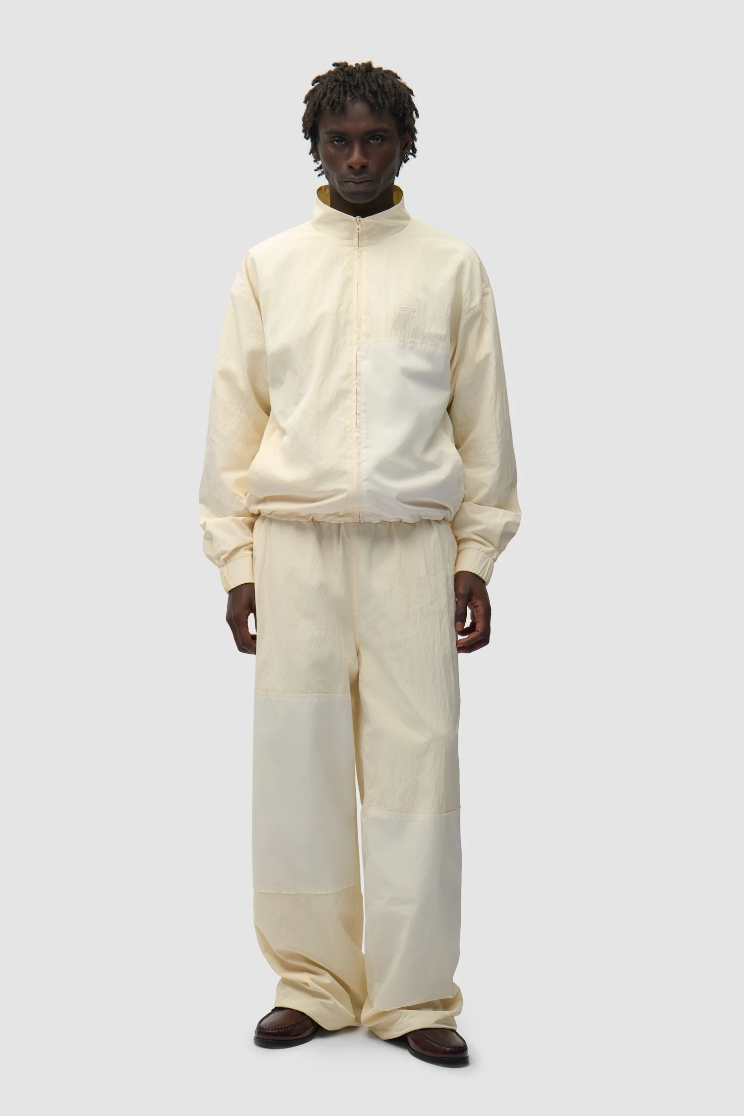 Squared Track Pants - Cream - Image 5