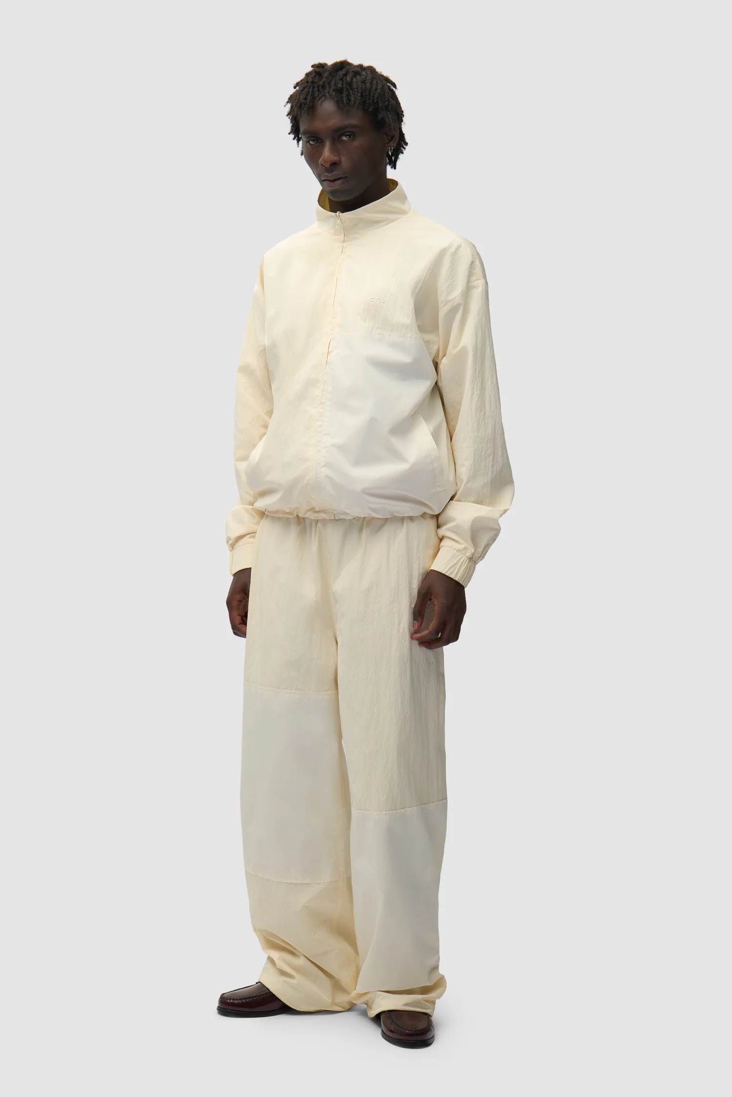 Squared Track Pants - Cream - Image 7